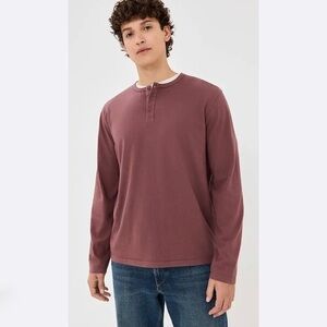 Rhone Waffle Henley in Grape‎ Shake Heather